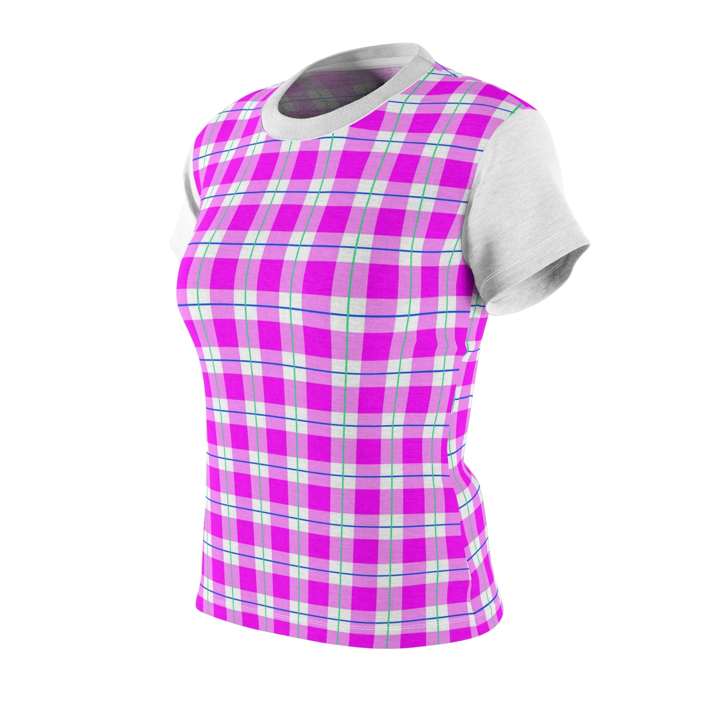 Pinky Plaid Tee