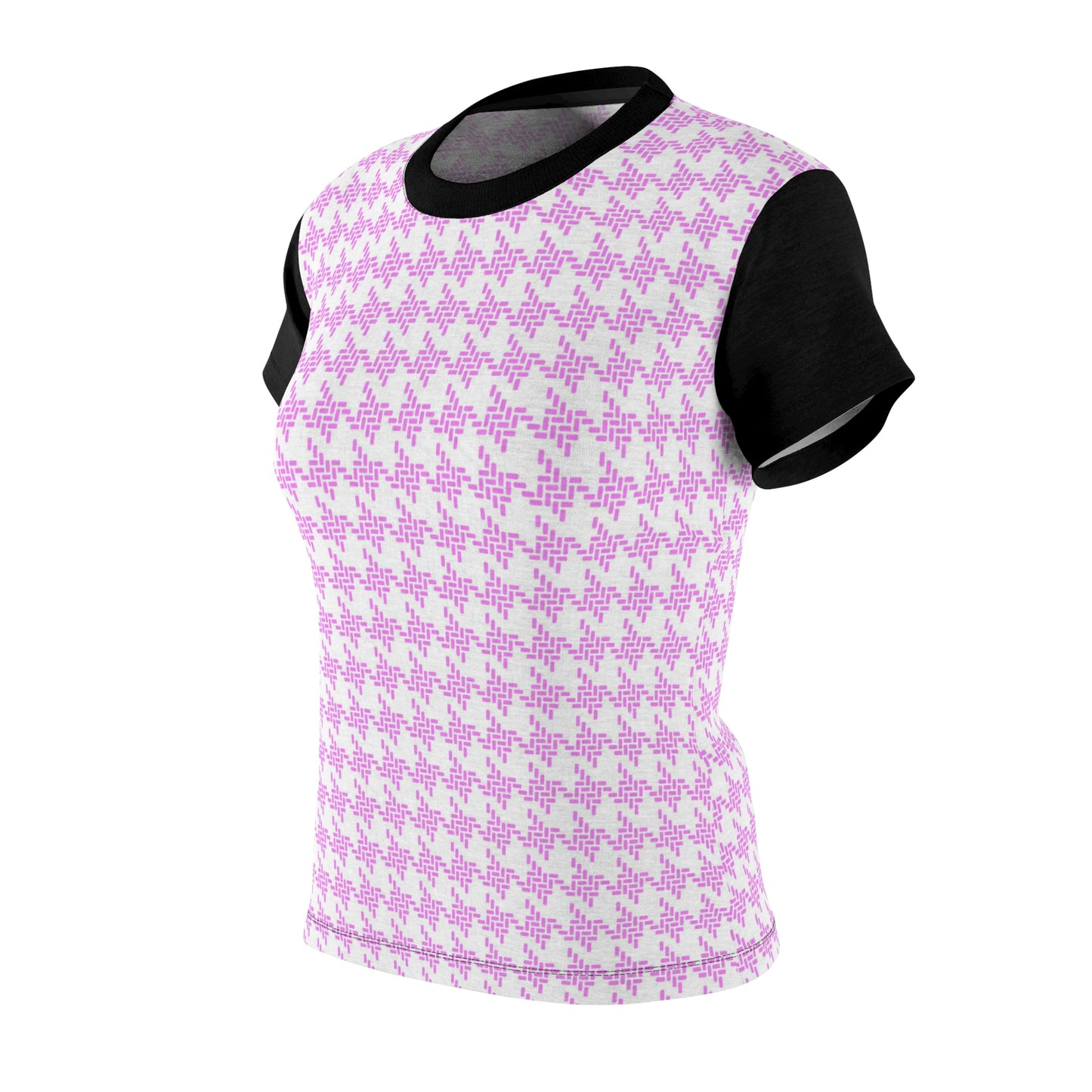 Pink Houndstooth Tee