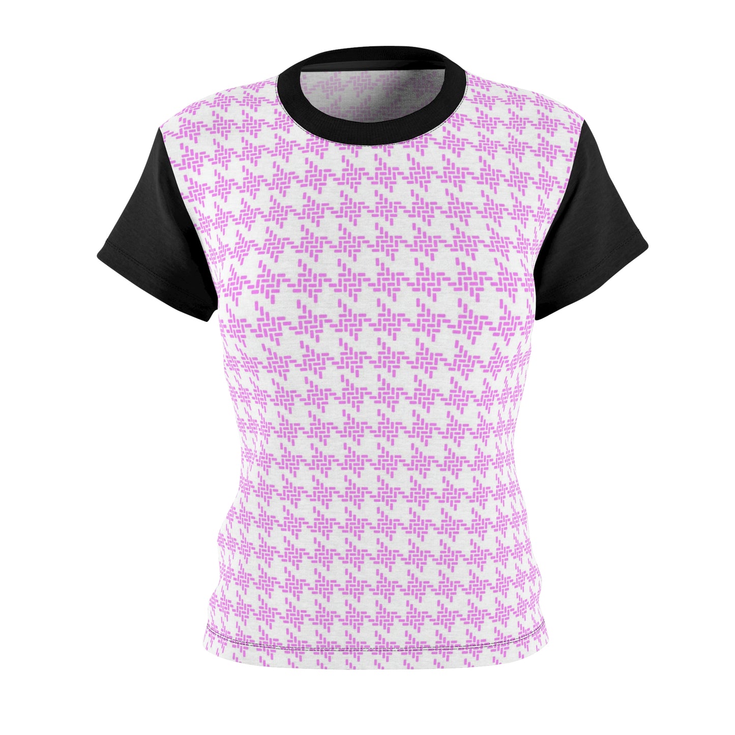 Pink Houndstooth Tee